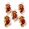 Handmade Lampwork Pendants, Sea Horse Charms, Crimson, 35~40x16~20x11~16mm, Hole: 2.5mm
