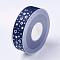 Polyester Grosgrain Ribbon, Star Pattern, Blue, 1 inch(25mm), about 100yards/roll(91.44m/roll)