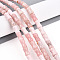 Natural Pink Opal Beads Strands, Bamboo Shape, 9.5~10x5~5.5mm, Hole: 0.8mm, about 38~40pcs/strand, 14.96~15.47''(38~39.3cm)