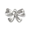 304 Stainless Steel Pendants, Bowknot Charms, Anti-Tarnish, Stainless Steel Color, 20.5x28.5x3.5mm, Hole: 2mm