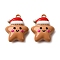 Christmas Themes Baking Painted Alloy Pendants, Star, 16x13x6mm, Hole: 1.4mm