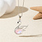 Alloy Crystal Rhinestone Pendant Necklaces, Platinum, Swan, 17.72 inch(45cm)