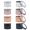 Iron Frosted Storage Jar, with PVC Clear Window, Cylinder Sealed Cans for Cupcake, Tea, Candles, Column, Mixed Color, 90x60mm, Inner Diameter: 82mm, Clear Window: 68mm, 4 colors, 2pcs/color, 8pcs/set
