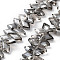 Electroplate Rhombus Glass Beads Strands, Faceted, Pear Lurster Plated, Gray, 13x8x4mm, Hole: 1.2mm, about 99~100pcs/strand, 15.35''(39cm)