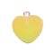 Resin Pendants, with Iron Loop, Heart, Light Green, 18x16.5x6mm, Hole: 2mm