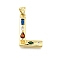 Brass Micro Pave Clear Cubic Zirconia Pendants, with Jump Ring, Lead Free and Cadmium Free, Long-Lasting Plated, Rack Plating, Letter Charms, Real 18K Gold Plated, Letter L, 19~21x9.5~20x2.7mm, jump ring: 5x1mm, 3mm inner diameter.
