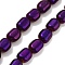 Synthetic Non-magnetic Hematite Beads Strands, Oval, Purple Plated, 9.5~10x8x6mm, Hole: 1.4mm, about 39pcs/strand, 14.96''(38cm)