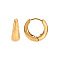 Simple Stainless Steel Hoop Earrings, Golden, 11.4x6.7mm
