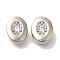 Brass Micro Pave Cubic Zirconia, Star, Oval, Heart, Hexagon, Beads, Platinum, 6x8x3.5mm, Hole: 1mm