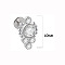 316L Surgical Stainless Steel & G23 Titanium & Crystal Rhinestone Flat Round Cartilage Earrings, Internally Threaded Labrets, Stainless Steel Color, 8mm, Pin: 1.2mm, Pendant: 10mm