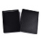 Rhombus Textured Cardboard Jewelry Boxes, with Black Sponge, for Jewelry Gift Packaging, Rectangle, Black, 16x12x3.2cm, Inside: 15.3×11.3cm.