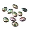 Natural Paua Shell Cabochons, Oval, Colorful, 24~27x16~20x4~6mm
