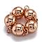 Rack Plating Brass Magnetic Clasps with Loops, N45 Grade Strong Magnet, with Soldered Jump Rings, Long-Lasting Plated, Round, Real Rose Gold Plated, 11.5x6mm, Hole: 1.6mm, Ring: 4x0.5mm