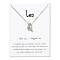 Twelve Constellations Alloy Pendant Necklaces, Platinum, Leo, 15.75 inch(40cm)