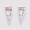 K9 Glass Rhinestone Pendants, Imitation Austrian Crystal, Faceted, Triangle, Sunshine, 28x14x7~7.5mm, Hole: 1.6mm