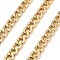 Aluminium Curb Chains, Unwelded, with Spool, Light Gold, 11x7.5x2mm, about 32.81 Feet(10m)/Roll