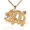 Vintage Chinese Dragon Stainless Steel Pendant Necklaces, Alloy Hip Hop Box Chain Necklaces for Unisex, Golden