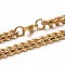 304 Stainless Steel Twisted Chain Curb Chain Necklaces, with Lobster Claw Clasps, Golden, 21.6 inch(55cm)