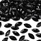 Preciosa® MAXIMA Crystal Fancy Stones, Czech Crystal, 435 14 615 Navette(Horse Eye), Unfoiled, 23980 Jet, 8x4mm