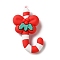 Christmas Theme PVC Pendants, Candy Cane, 64x43x15mm, Hole: 2.5mm