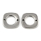 Non-Tarnish 304 Stainless Steel Links connectors, Square, Stainless Steel Color, 13.5x13.5x2mm, Hole: 1.5mm