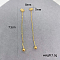304 Stainless Steel Snowflake Ear Threader Earrings, Real 18K Gold Plated, 75x8mm