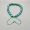 Adjustable Electroplated Faceted Cube Glass Braided Beaded Bracelets for Women Men