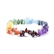 Chakra Gemstone Stretch Bracelets, with Crystal Threads, 2-1/8 inch(5.5cm)