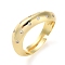 Plating Brass Micro Pave Cubic Zirconia Adjustable Rings, Cadmium Free & Nickel Free & Lead Free, Teardrop, Real 18K Gold Plated, Adjustable