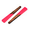 Opaque Resin & Walnut Wood Big Pendants, Trapezoid Charm, Deep Pink, 69.5x10.5x3mm, Hole: 2mm