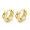 Brass with Cubic Zirconia Earrings, Real 18K Gold Plated, 13.5x5mm