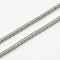 Non-Tarnish 304 Stainless Steel Snake Chain Necklaces, with Lobster Claw Clasps, Stainless Steel Color, 19.6 inch(50cm), 2mm