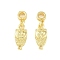 Brass Pendants, Lead Free & Cadmium Free, Owl, Real 18K Gold Plated, 20.5mm, Hole: 2.5mm