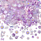 SUNNYCLUE 1 Box 6 Bags Purple Nail Charms Nail Resin Charms 3D Heart Nail Art Nail Accessories Charms Flat Back Charms 3D Butterfly Nail Art Charm Bear Flower Heart Resin Cabochons for Nail Art Decor