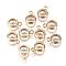 304 Stainless Steel Tube Bails, Loop Bails, Ring, Real 24k Gold Plated, 8.5x6x2.5mm, Hole: 2mm, Inner Diameter: 4mm