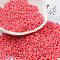 Baking Paint Glass Seed Beads, Cylinder, Salmon, 2x1.5mm, Hole: 1mm, about 50398pcs/pound
