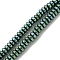 Electroplated Synthetic Non-Magnetic Hematite Beads Strands, Disc, Green Plated, 3.3x1.5~1.8mm, Hole: 0.8mm, about 280pcs/strand, 15.87 inch(40.3cm)
