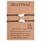 2Pcs Brass Enamel Butterfly Link Bracelets Set, Adjustable BFF Bracelets for Women, Platinum, White, 4-3/4~9 inch(12~23cm)