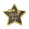 Teachers' Day Double-sided Printed Acrylic Pendants, Gold, Star, 37x37x2mm, Hole: 1.8mm