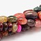 Mixed Shape Natural Agate Beads Strands, Dyed, 10~14x7~10x3~5mm, Hole: 1mm, about 27~98pcs/strand, 15 inch