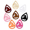 Faux Suede Big Pendants, Halloween, Teardrop with Witch Hat, Mixed Color, 64~65x45.5x1.5mm, Hole: 1.4mm