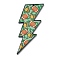 Double-side Printed Opaque Acrylic Pendants, Lightning Bolt, Spring Green, 52.5x29x2.5mm, Hole: 1.6mm
