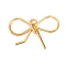 Brass Pendants, Bowknot, Real 18K Gold Plated, 17x25x4.5mm, Hole: 2mm