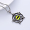 Nightclub Punk Retro Devil Eye Pentagram Stainless Steel Pendant Necklace Jewelry, Stainless Steel Color