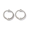 Alloy Bead Frames, Ring, Platinum, 10.5x3mm, Hole: 1.4mm