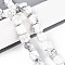 Natural Howlite Beads Strands, Cube, 11~12.5x9.5~10.5x9.5~10.5mm, Hole: 0.7mm, about 33pcs/strand, 14.76~15.75 inch(37.5~40cm)