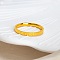 Heart Pattern 201 Stainless Steel Finger Rings, Golden, US Size 7(17.3mm)