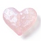 Luminous Acrylic Beads, Glitter Beads, Glow in the Dark, Heart, Pink, 24x29x10mm, Hole: 2mm, about 115pcs/500g