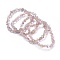 Natural Rutilated Quartz Bead Stretch Bracelets, Tumbled Stone, Nuggets, Inner Diameter: 2~2-1/4 inch(5.2~5.6cm)