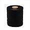 Waxed Polyester Cord, Black, 1x0.5mm, about 743.66 Yards(680m)/Roll